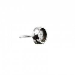 Earrings zamak round to cabujon