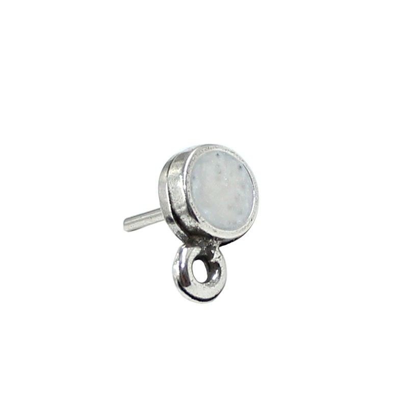 Earrings round with Polish and a ring