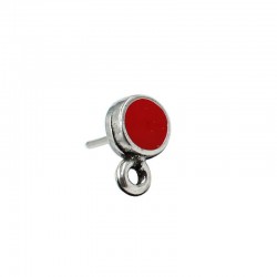 Earrings round with Polish and a ring
