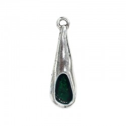 Pendant teardrop large in colors of zamak and silver