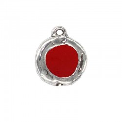 Pendentif rond plat couleur