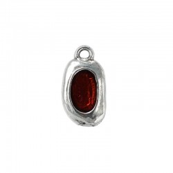 Pendant made of zamak elongated with enamel