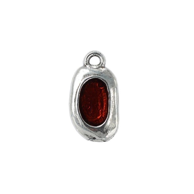 Pendentif fait de zamak allongé avec de l'émail