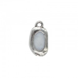 Pendentif fait de zamak allongé avec de l'émail
