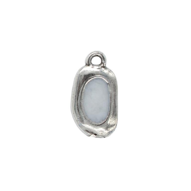 Pendant made of zamak elongated with enamel
