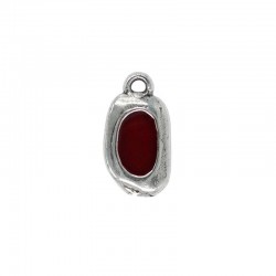 Pendant made of zamak elongated with enamel