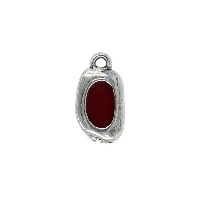 Pendant made of zamak elongated with enamel