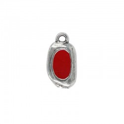 Pendant made of zamak elongated with enamel