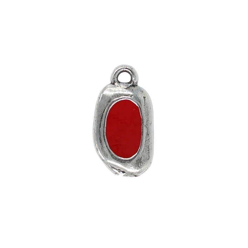 Pendant made of zamak elongated with enamel