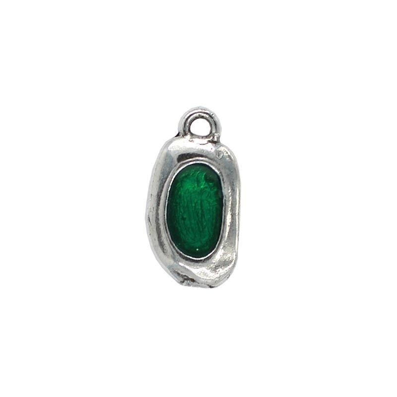 Pendentif fait de zamak allongé avec de l'émail