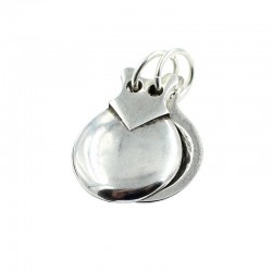 Pendant castañuela of zamak and silver