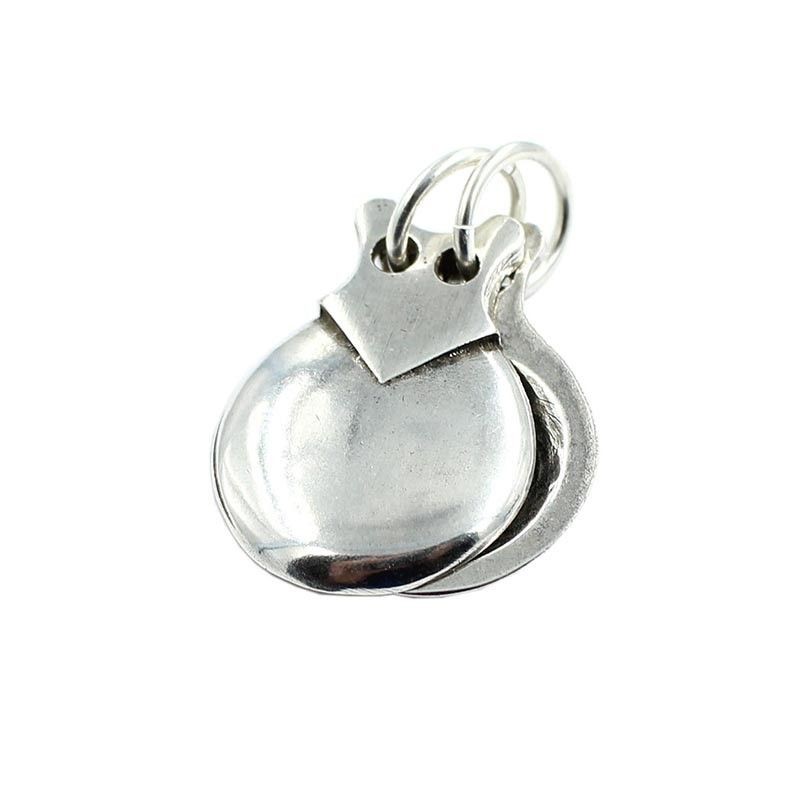 Pendant castañuela of zamak and silver