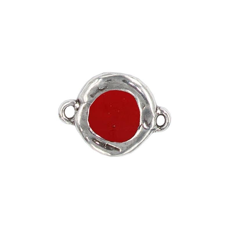 Conector redondo plano con esmalte