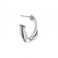 Earring hoop oval deformed