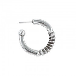 Earring ring curly zamak and silver