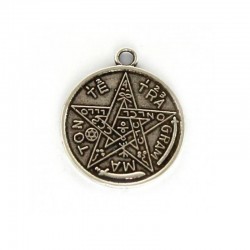 Pendant lucky coin zamak and silver