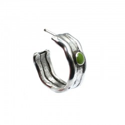 Hoop boucles d'oreilles avec de l'émail