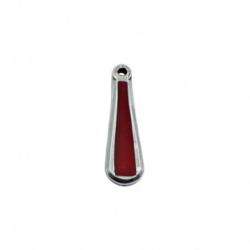 Pendentif de forme allongée moulé et avec de la couleur