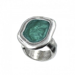 Anillo ajustable desigual con esmalte