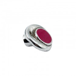 Button closure with enamel