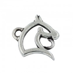 Bijou silhouette de cheval de zamak et de l'argent pour des bracelets