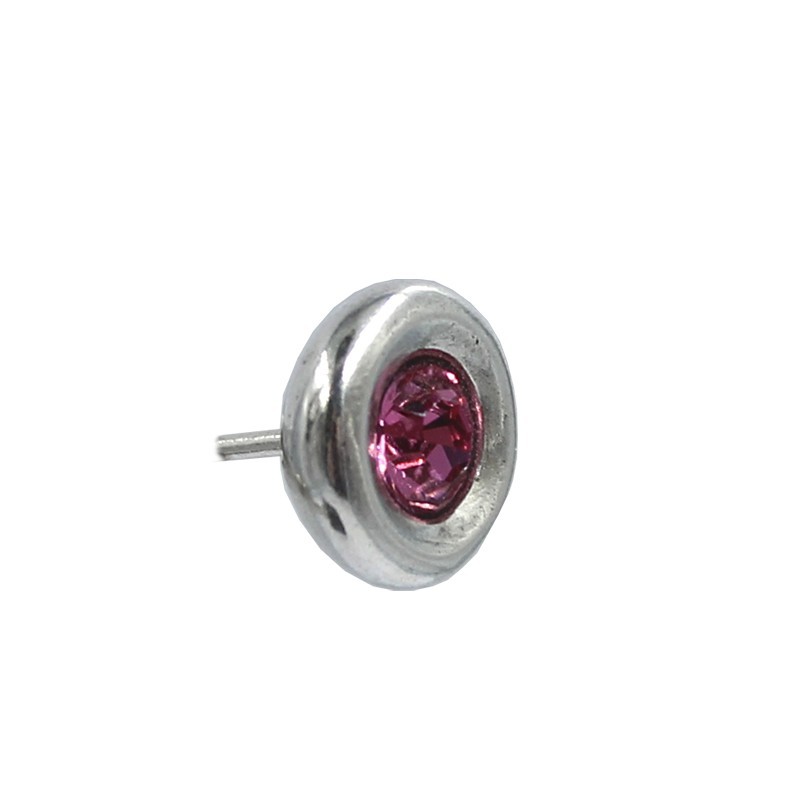 Boucles d'oreilles ronde avec cristal Swarovski