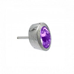 Boucles d'oreilles de forme ovale en cristal de couleurs