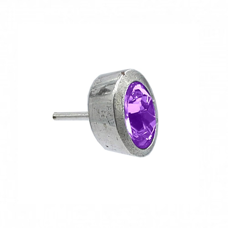 Boucles d'oreilles de forme ovale en cristal de couleurs