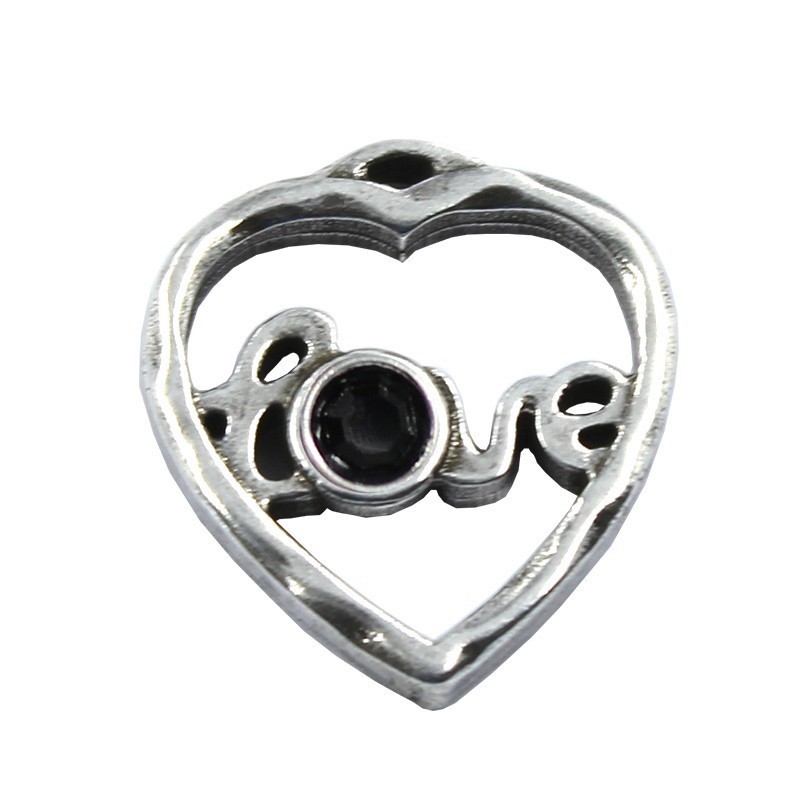 Colgante corazón con cristal Swarovski