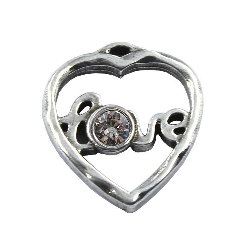 Colgante corazón con cristal Swarovski