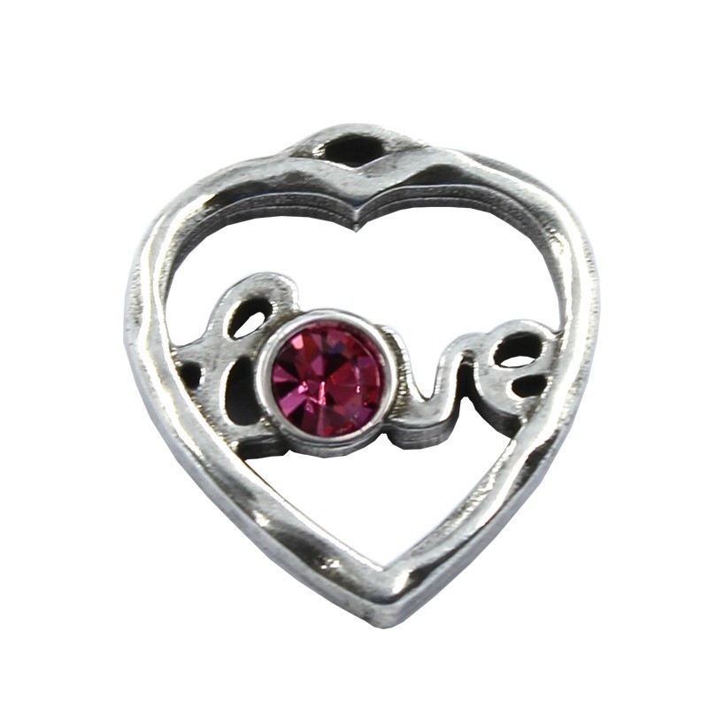 Pendant heart with Swarovski crystal