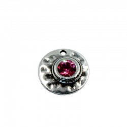 Pendentif rond martelé