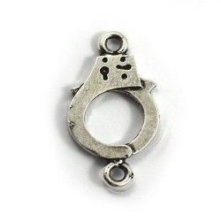 Conector esposas de zamak y plata para pulseras