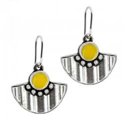 Pendientes abanico con esmalte