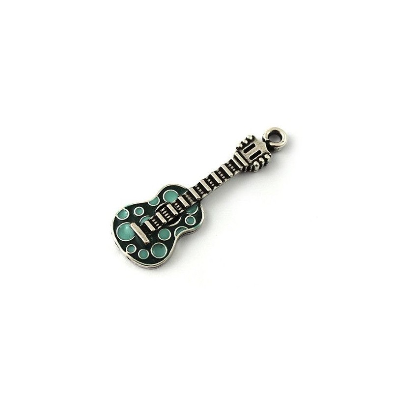 Pendentif guitare couleurs de zamak et de l'argent