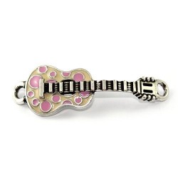 Trinket guitar color made of zamak and silver 