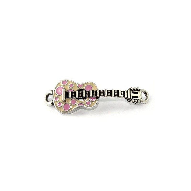 Trinket guitar color made of zamak and silver 