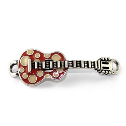 Trinket guitar color made of zamak and silver 