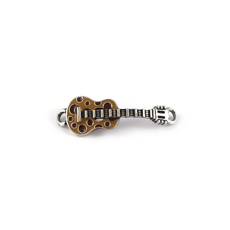 Trinket guitar color made of zamak and silver 