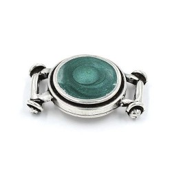 Abalorio para pulseras redondo con cabujón de colores