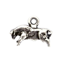 Charms bull in zamak and silver