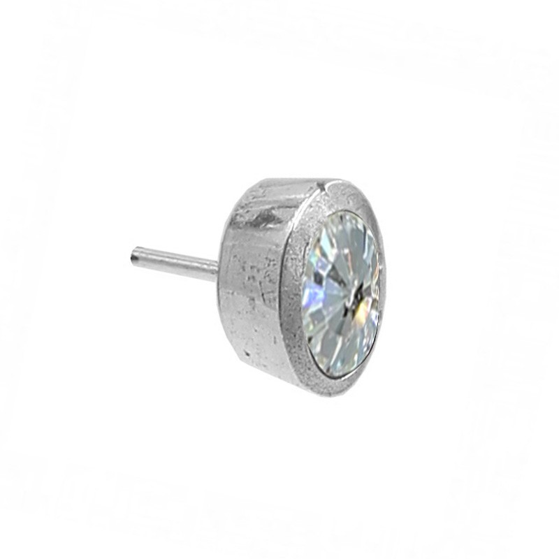 Pendientes ovalados con cristal de colores