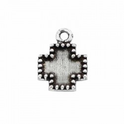 Charm Cross zamak with silver plated