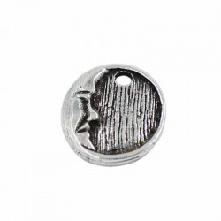 Le charme de la Lune zamak plaqué argent ancien