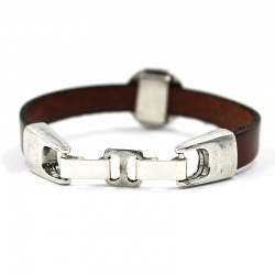 Cordon de rallonge pour les bracelets avec fermoir en acier, zamak, de laiton et d'argent
