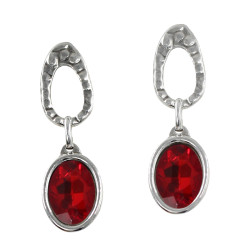 Long earrings with faceted...