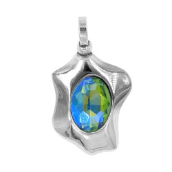 Pendentif avec pierre taillée