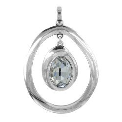 Large pendant with carved...