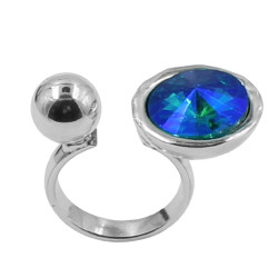 Anillo abierto con piedra...