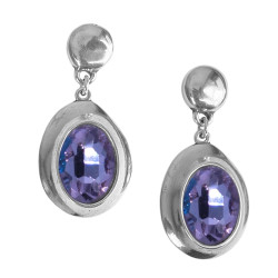 Pendientes con cristal tallado